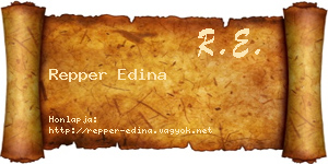 Repper Edina névjegykártya